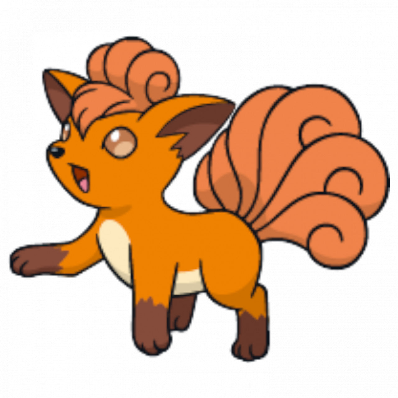 Set 5 bucati, Sticker decorativ, Pokemon Vulpix, Rezistent la apa, NO7691, 6 cm, Multicolor