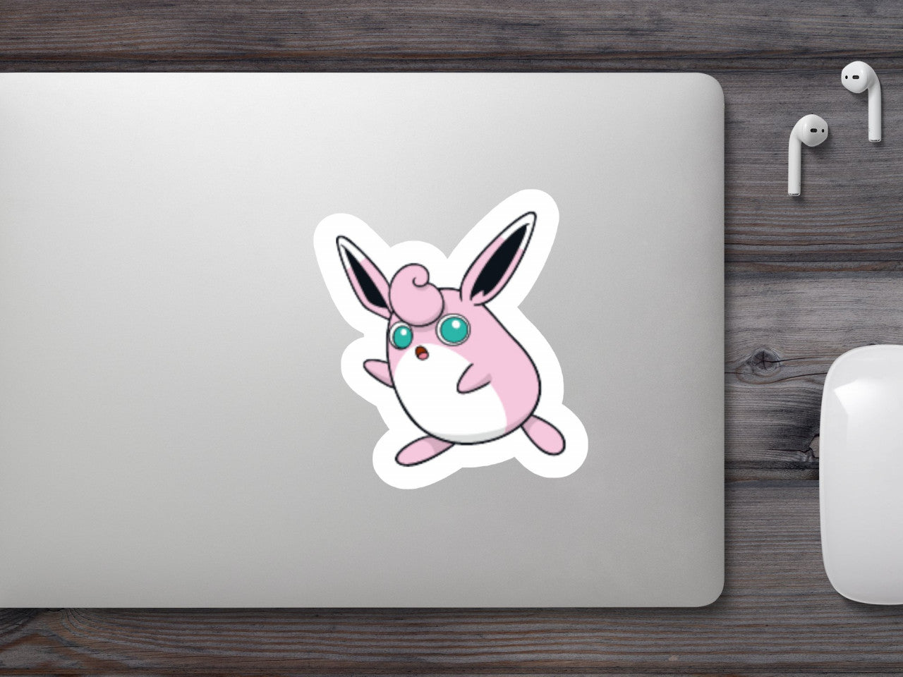 Set 5 bucati, Sticker decorativ, Pokemon Wigglytuff, Rezistent la apa, NO7696, 6 cm, Multicolor