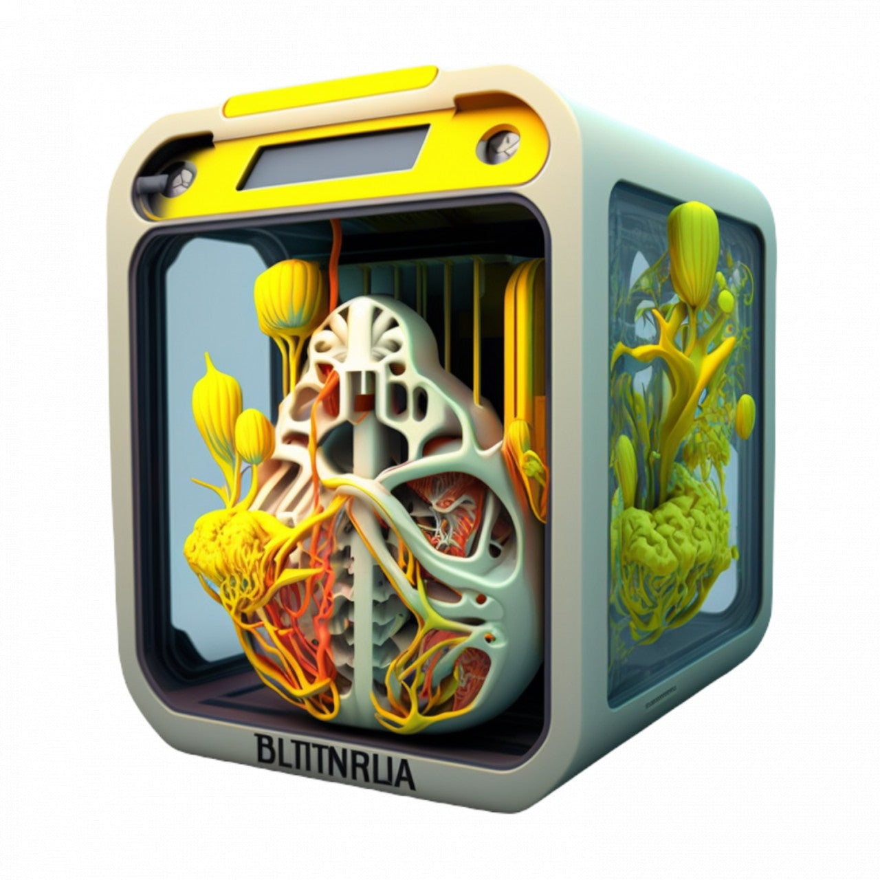 Set 5 bucati, Sticker decorativ, Printer 3D pentru plante, Rezistent la apa, NO7712, 6 cm, Multicolor