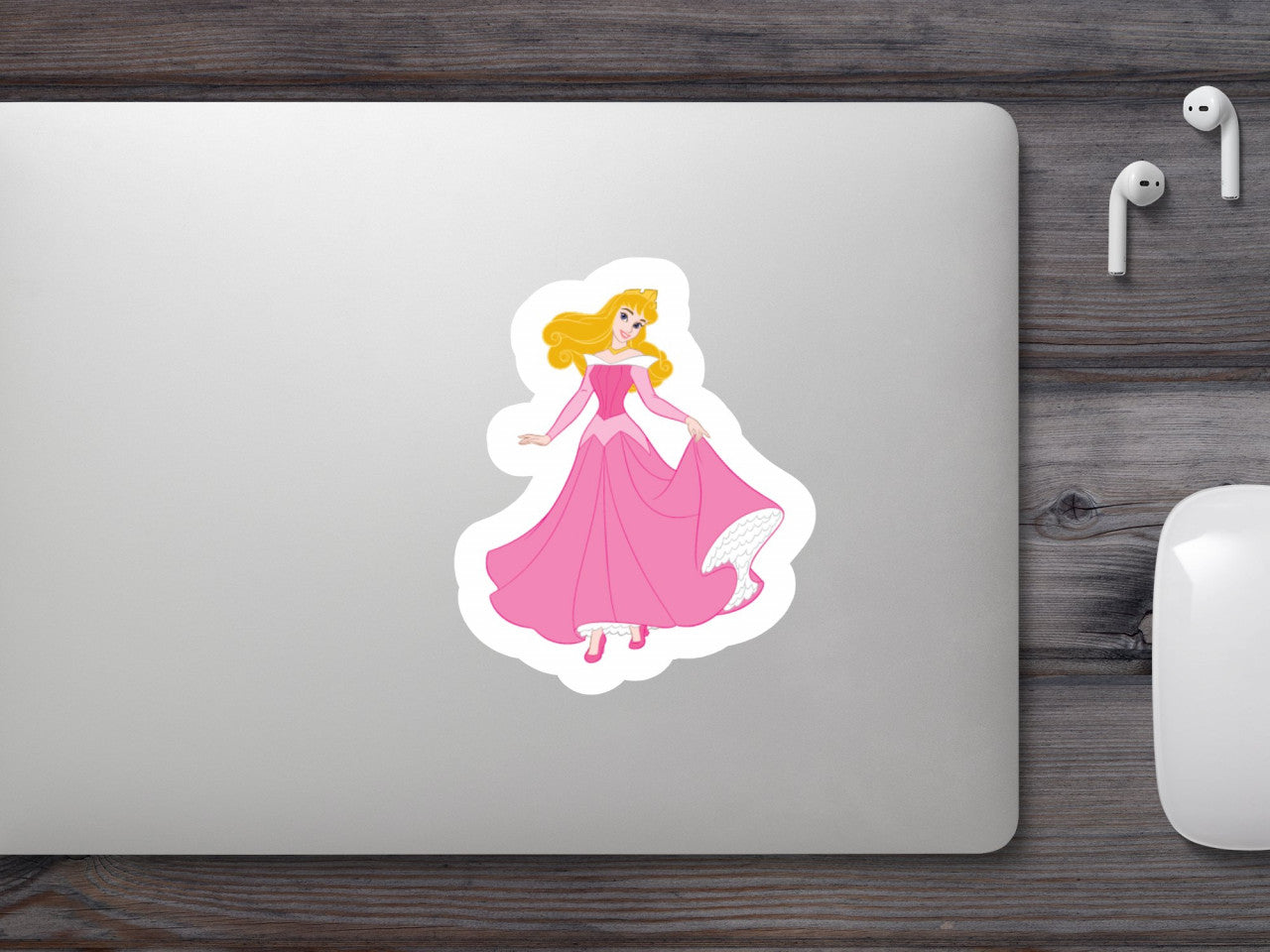 Set 5 bucati, Sticker decorativ, Printesa Disney Briar Rose, Rezistent la apa, NO7714, 6 cm, Multicolor