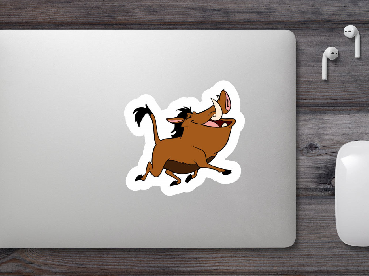 Set 5 bucati, Sticker decorativ, Pumbaa din Lion King, Rezistent la apa, NO7744, 6 cm, Multicolor