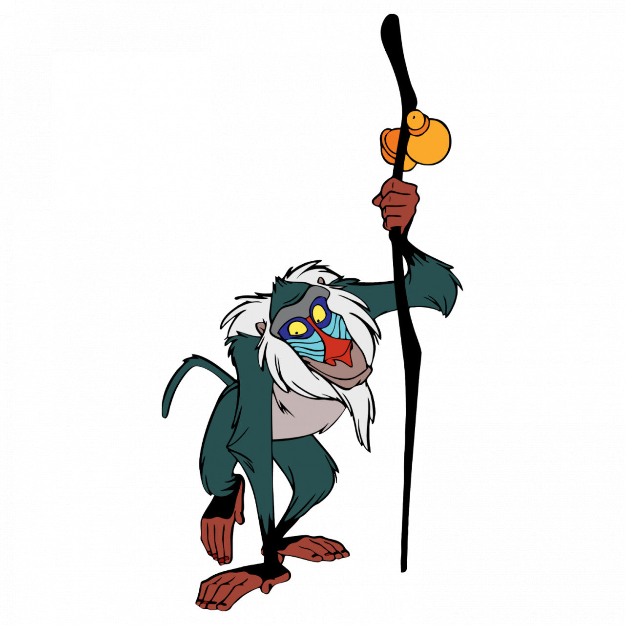 Set 5 bucati, Sticker decorativ, Rafiki din Lion King, Rezistent la apa, NO7752, 6 cm, Multicolor