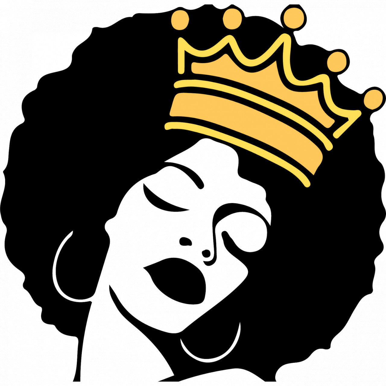 Set 5 bucati, Sticker decorativ, Regina afro, Rezistent la apa, NO7768, 6 cm, Multicolor