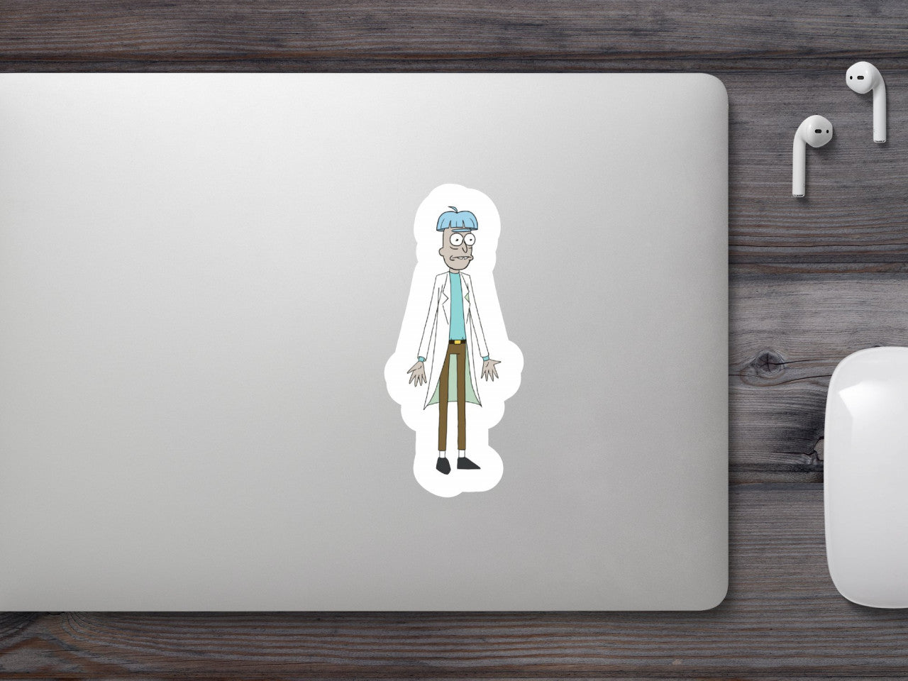 Set 5 bucati, Sticker decorativ, Rick Sanchez, Rezistent la apa, NO7846, 6 cm, Multicolor