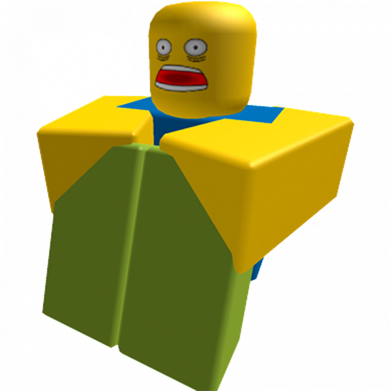 Set 5 bucati, Sticker decorativ, Roblox Noob speriat, Rezistent la apa, NO7858, 6 cm, Multicolor