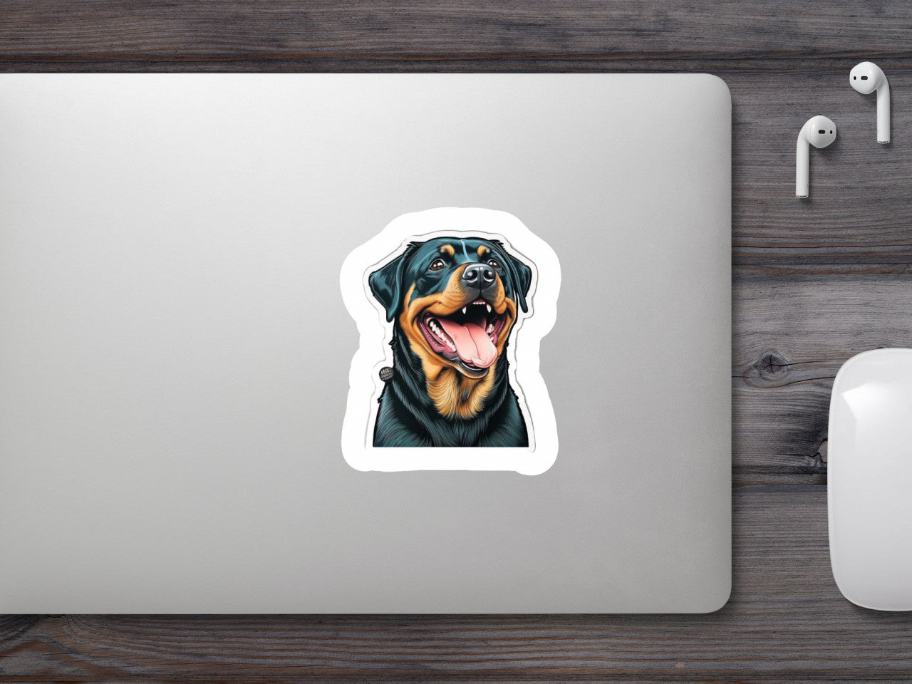 Set 5 bucati, Sticker decorativ, Rottweiler, Rezistent la apa, NO7862, 6 cm, Multicolor