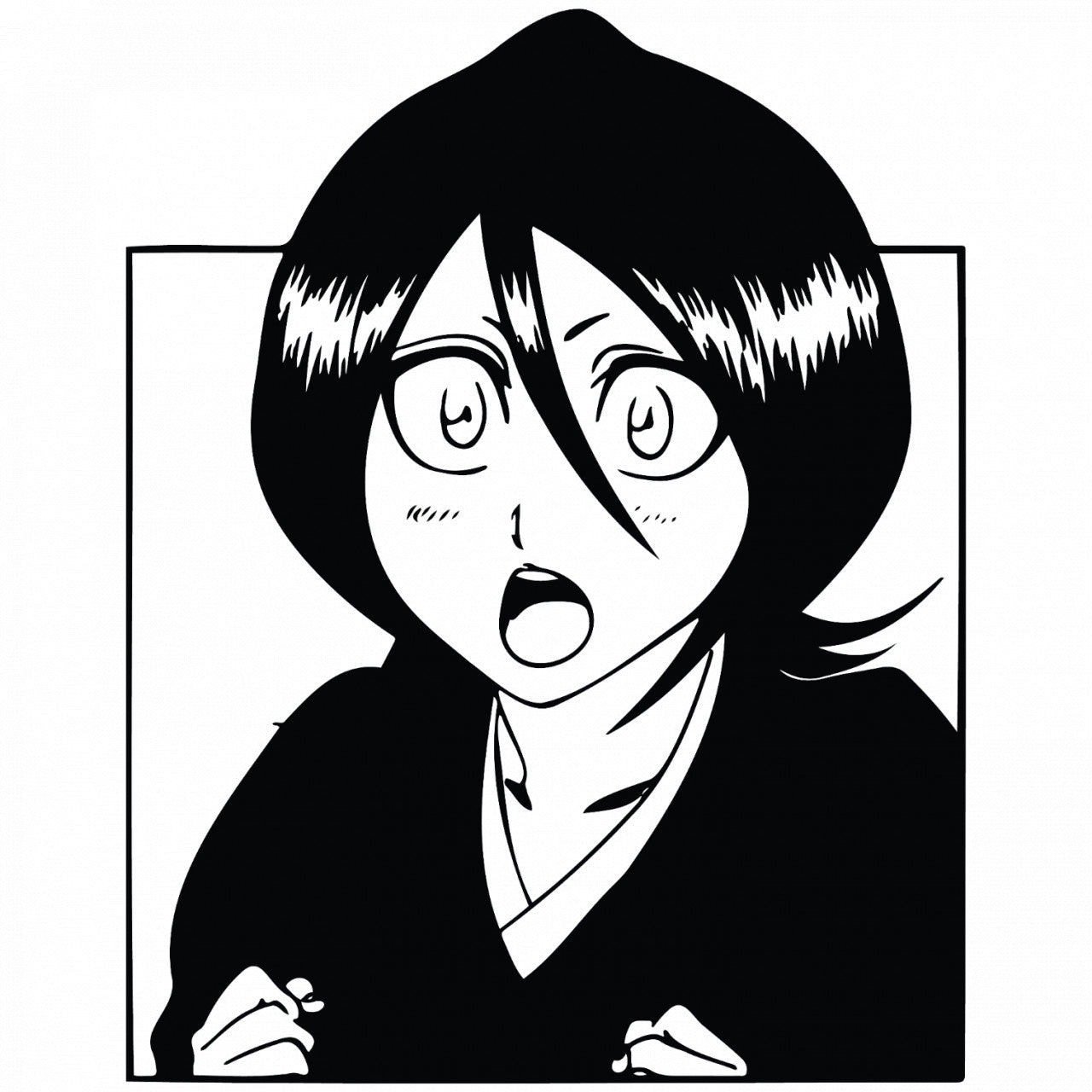 Set 5 bucati, Sticker decorativ, Rukia Kuchiki 13th Division, Rezistent la apa, NO7865, 6 cm, Multicolor