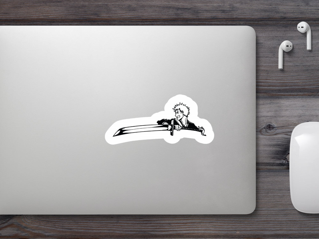 Set 5 bucati, Sticker decorativ, Sabia lui Ichigo Kurosaki, Rezistent la apa, NO7873, 6 cm, Multicolor