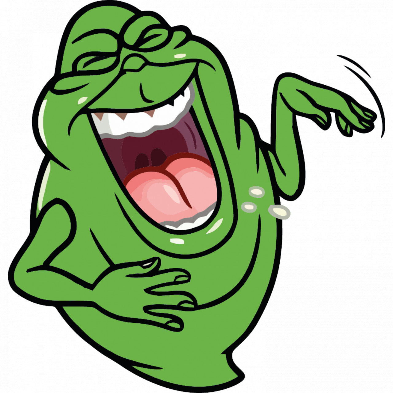 Set 5 bucati, Sticker decorativ, Slimer Ghost Buster, Rezistent la apa, NO8440, 6 cm, Multicolor