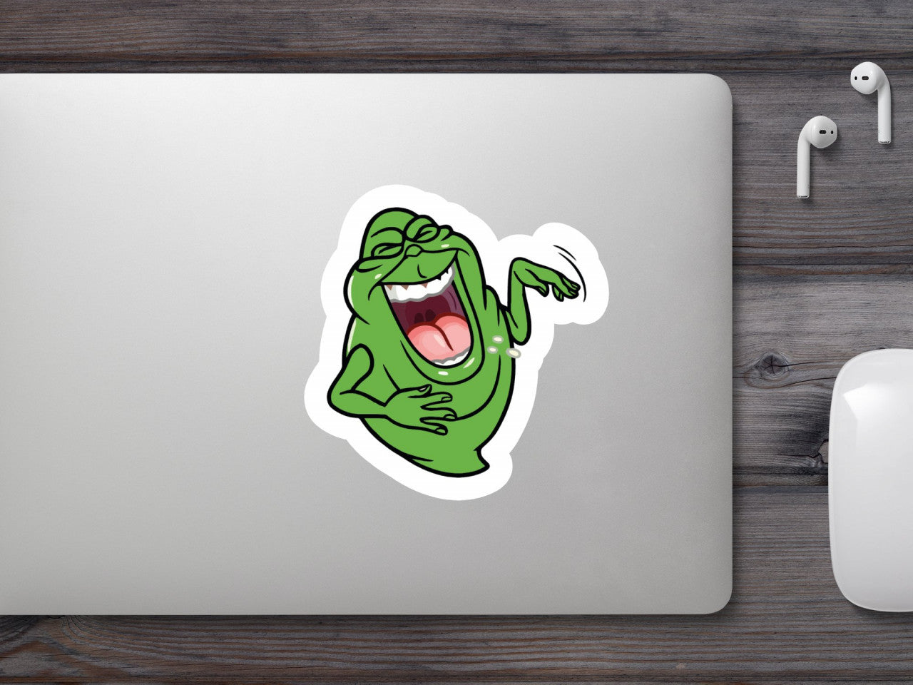 Set 5 bucati, Sticker decorativ, Slimer Ghost Buster, Rezistent la apa, NO8440, 6 cm, Multicolor