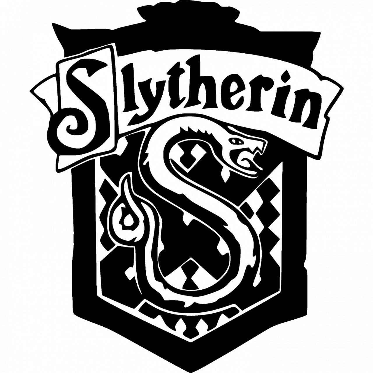 Set 5 bucati, Sticker decorativ, Slytherin Harry Potter, Rezistent la apa, NO9357, 6 cm, Multicolor