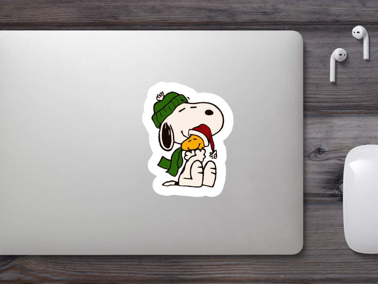 Set 5 bucati, Sticker decorativ, Snoopy & Woodstock., Rezistent la apa, NO7553, 6 cm, Multicolor