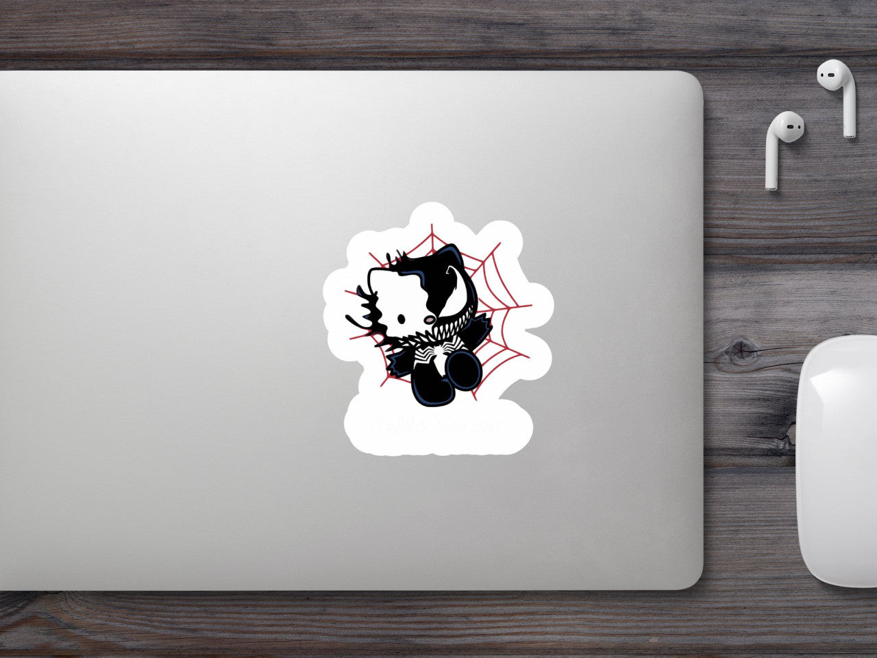 Set 5 bucati, Sticker decorativ, Spider Man Hello Kitty Halloween, Rezistent la apa, NO8360, 6 cm, Multicolor