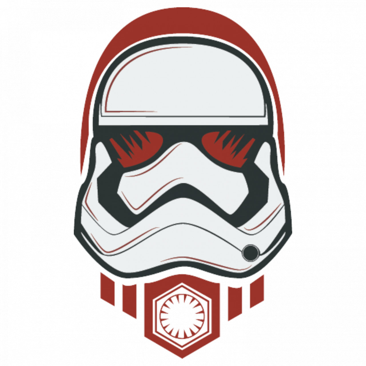 Set 5 bucati, Sticker decorativ, Star Wars casca, Rezistent la apa, NO9244, 6 cm, Multicolor