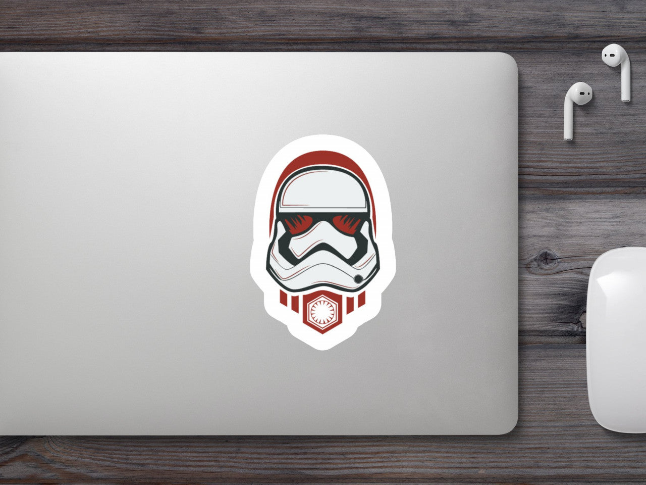 Set 5 bucati, Sticker decorativ, Star Wars casca, Rezistent la apa, NO9244, 6 cm, Multicolor