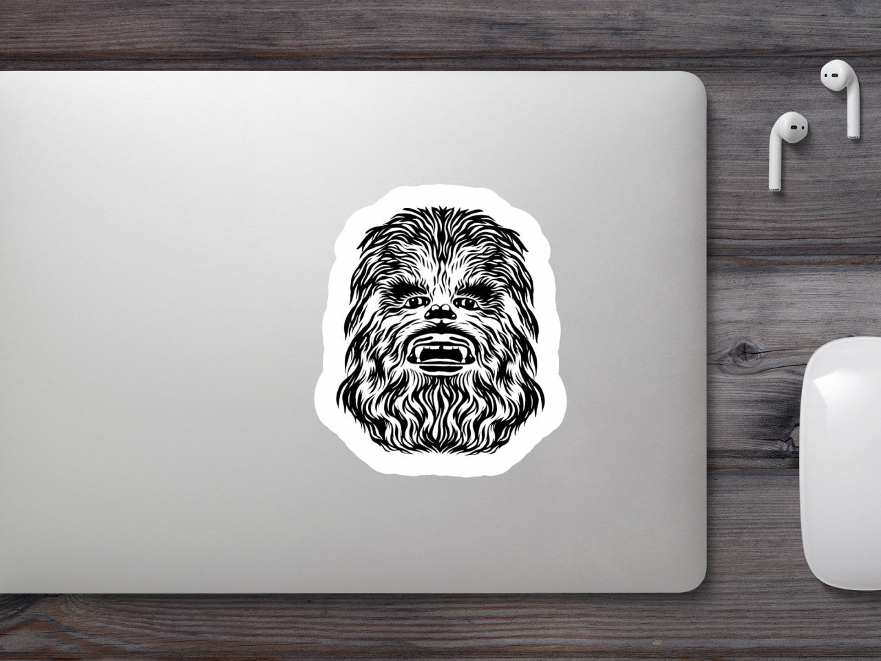 Set 5 bucati, Sticker decorativ, Star Wars Chewbacca, Rezistent la apa, NO8418, 6 cm, Multicolor