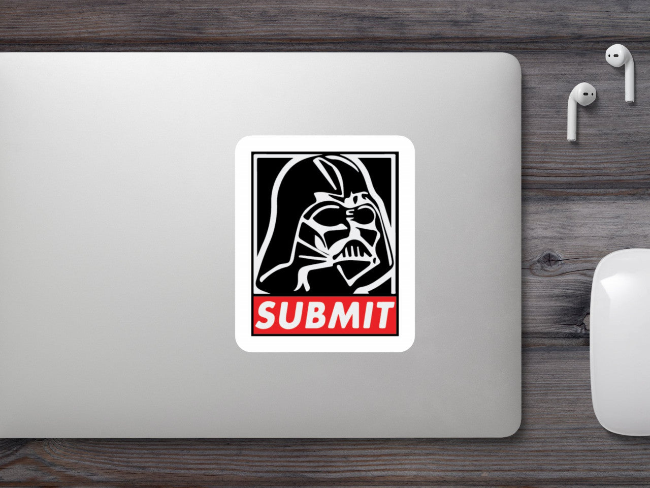 Set 5 bucati, Sticker decorativ, Star Wars Submit Dark side, Rezistent la apa, NO8481, 6 cm, Multicolor