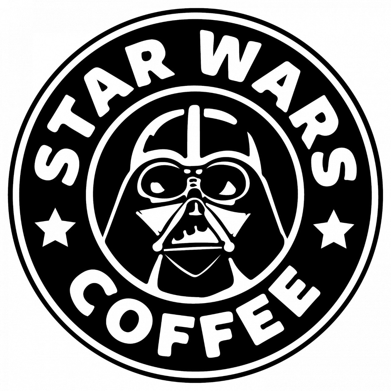 Set 5 bucati, Sticker decorativ, Starbucks Star Wars Coffee, Rezistent la apa, NO8436, 6 cm, Multicolor