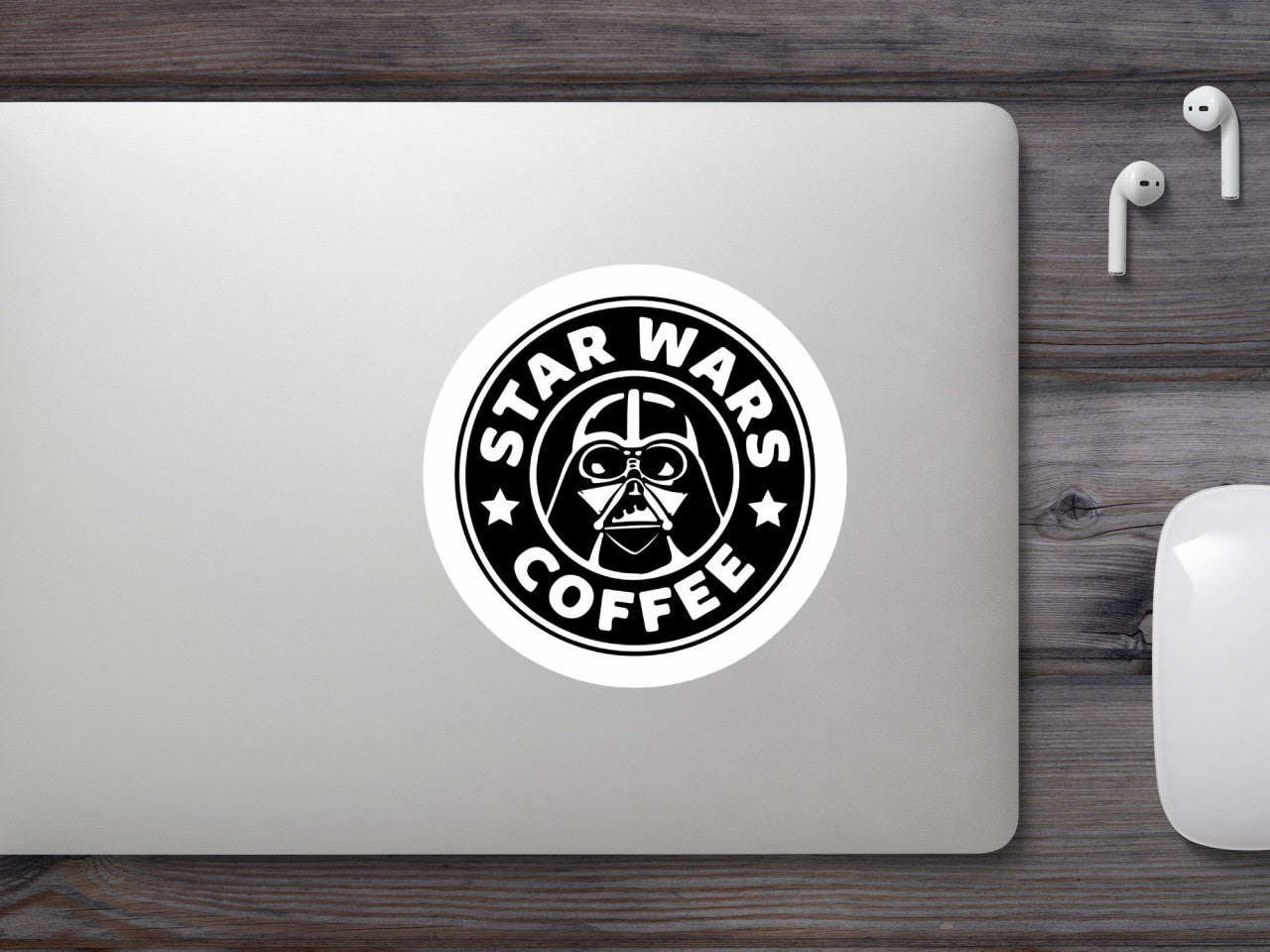 Set 5 bucati, Sticker decorativ, Starbucks Star Wars Coffee, Rezistent la apa, NO8436, 6 cm, Multicolor