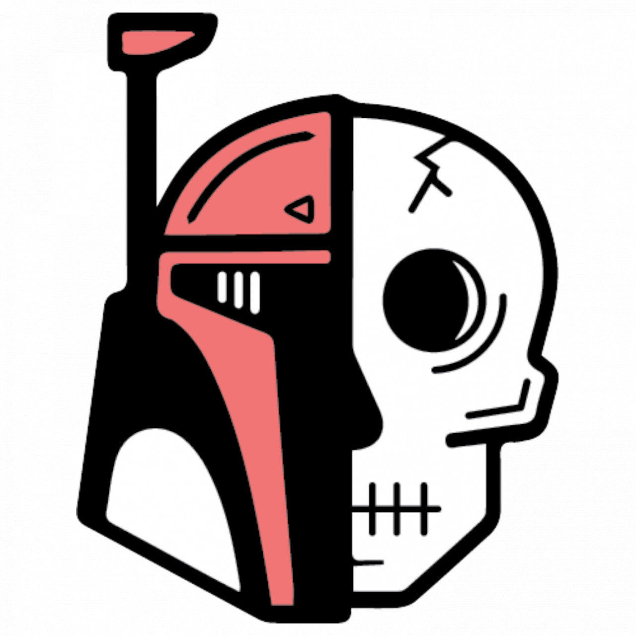 Set 5 bucati, Sticker decorativ, Starwars Dead Feet, Rezistent la apa, NO9058, 6 cm, Multicolor