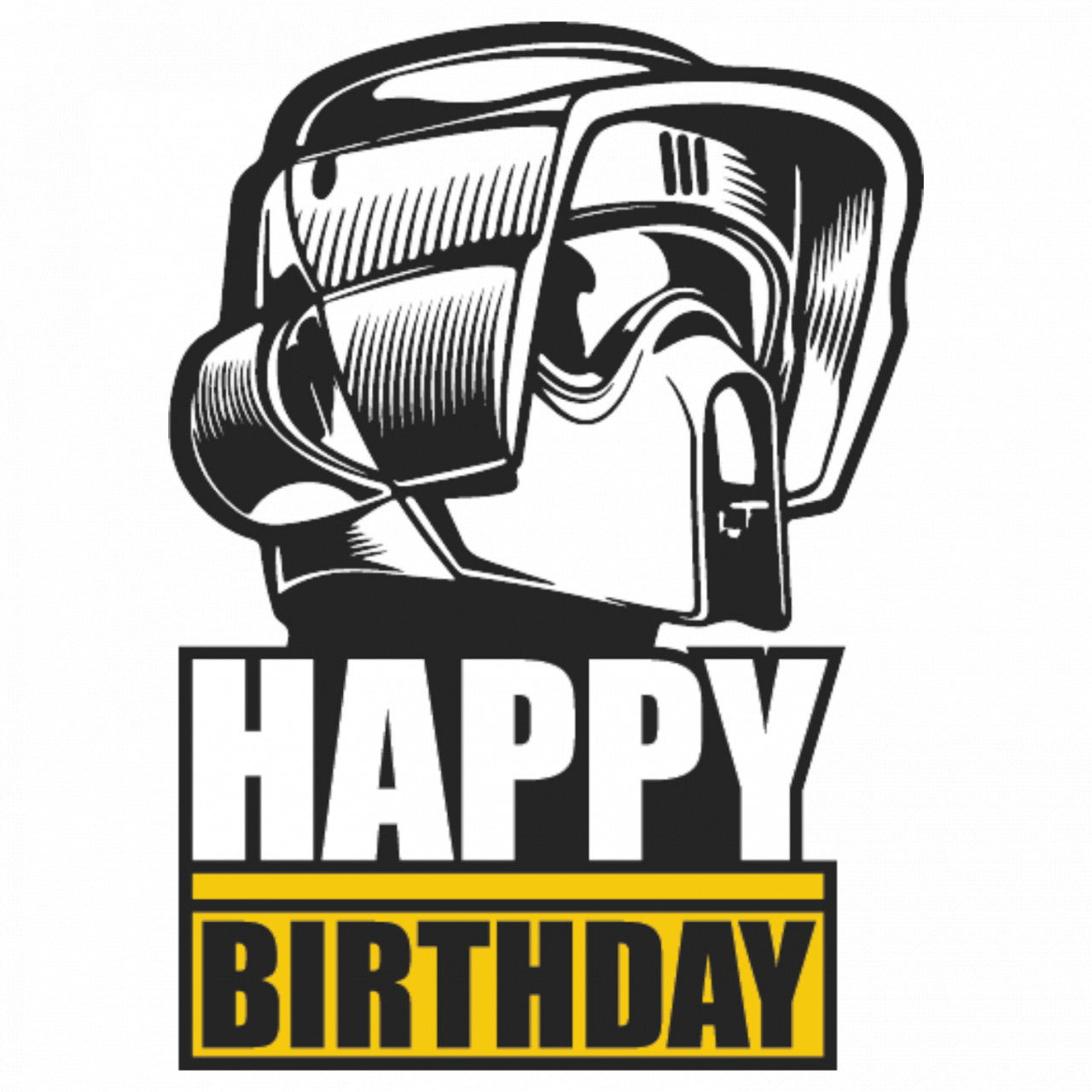 Set 5 bucati, Sticker decorativ, Starwars Happy Birthday, Rezistent la apa, NO8323, 6 cm, Multicolor