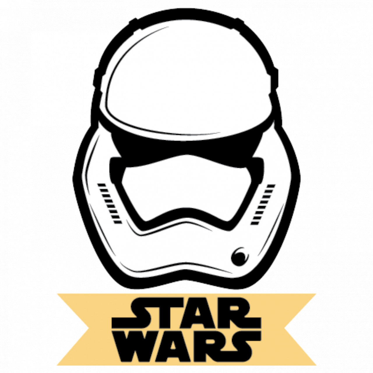 Set 5 bucati, Sticker decorativ, Starwars Logo si desen, Rezistent la apa, NO8846, 6 cm, Multicolor