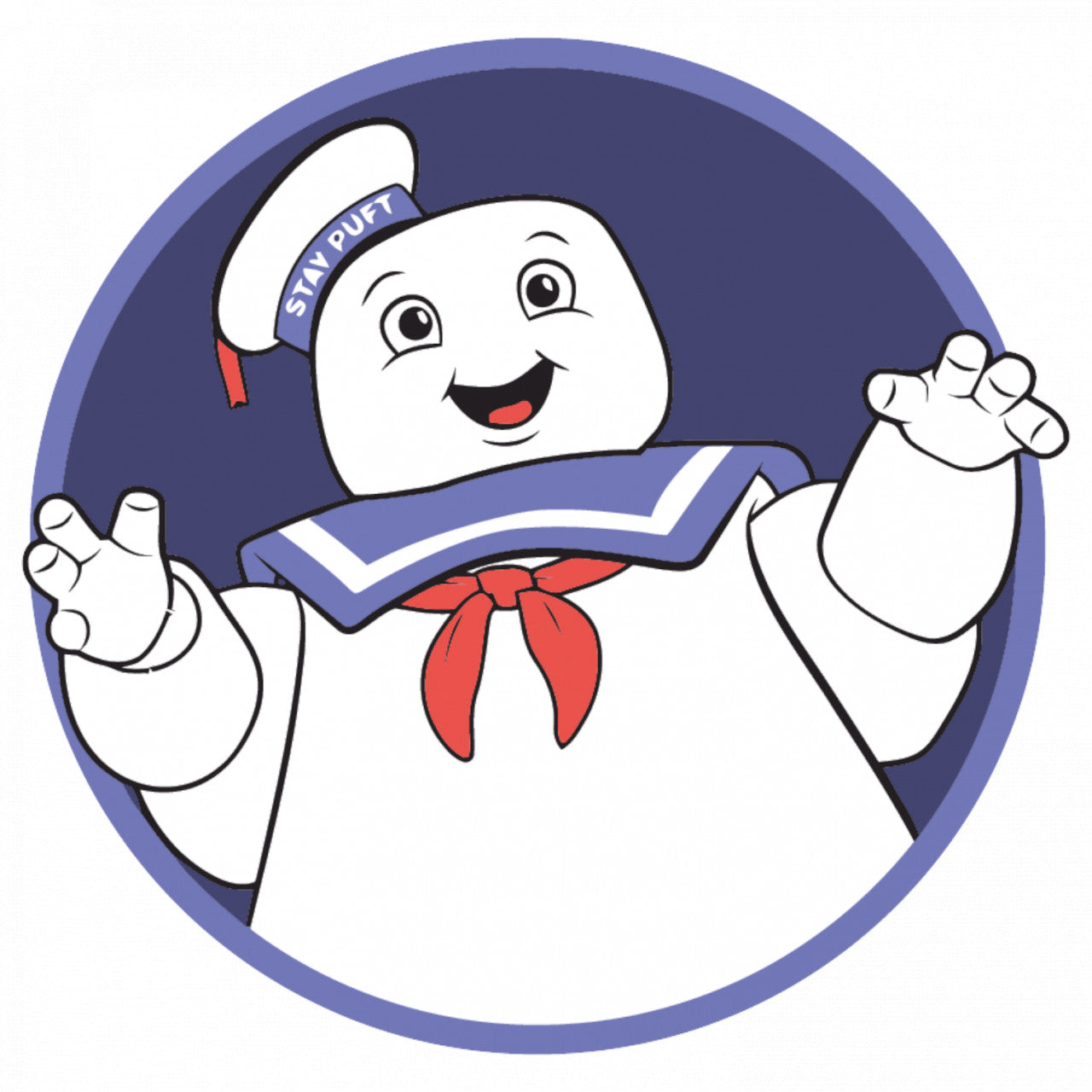 Set 5 bucati, Sticker decorativ, Stay Puft Marshmallow, Rezistent la apa, NO8349, 6 cm, Multicolor