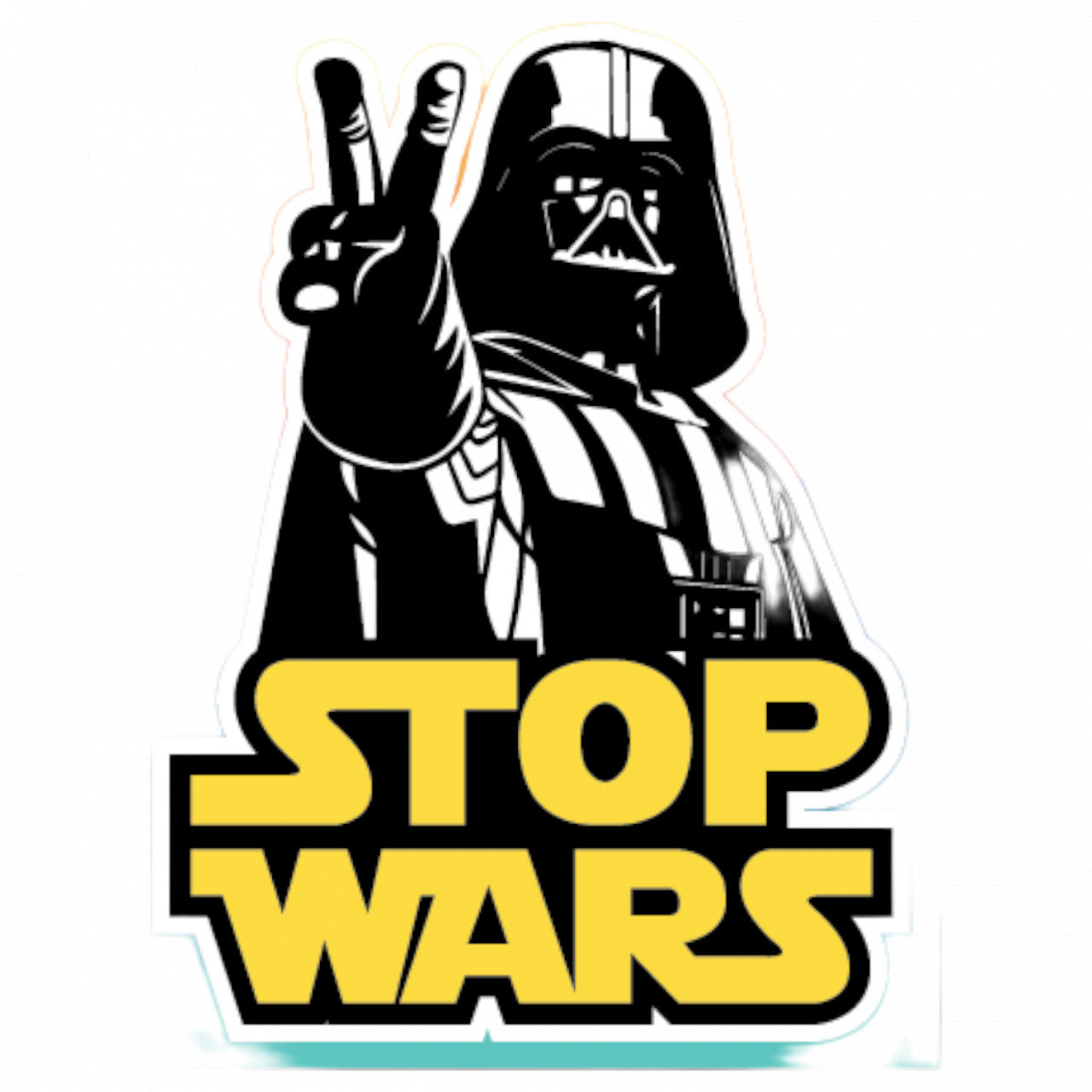 Set 5 bucati, Sticker decorativ, Stop Wars Anakin Skywalker pace, Rezistent la apa, NO7950, 6 cm, Multicolor