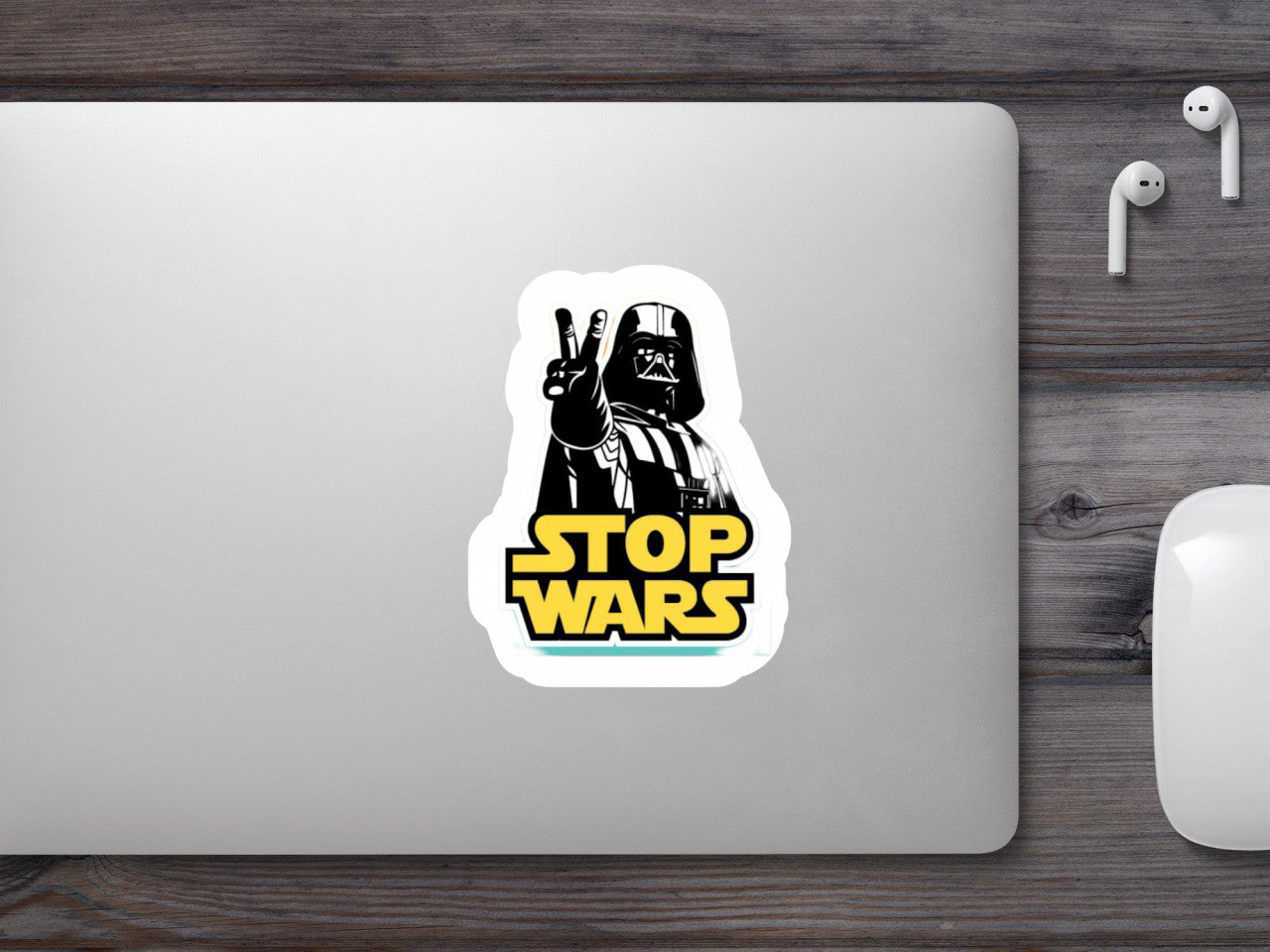 Set 5 bucati, Sticker decorativ, Stop Wars Anakin Skywalker pace, Rezistent la apa, NO7950, 6 cm, Multicolor