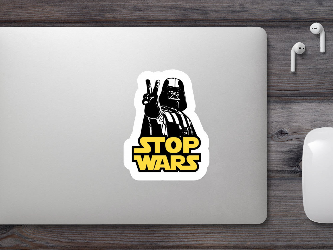 Set 5 bucati, Sticker decorativ, Stop Wars Anakin Skywalker, Rezistent la apa, NO8341, 6 cm, Multicolor