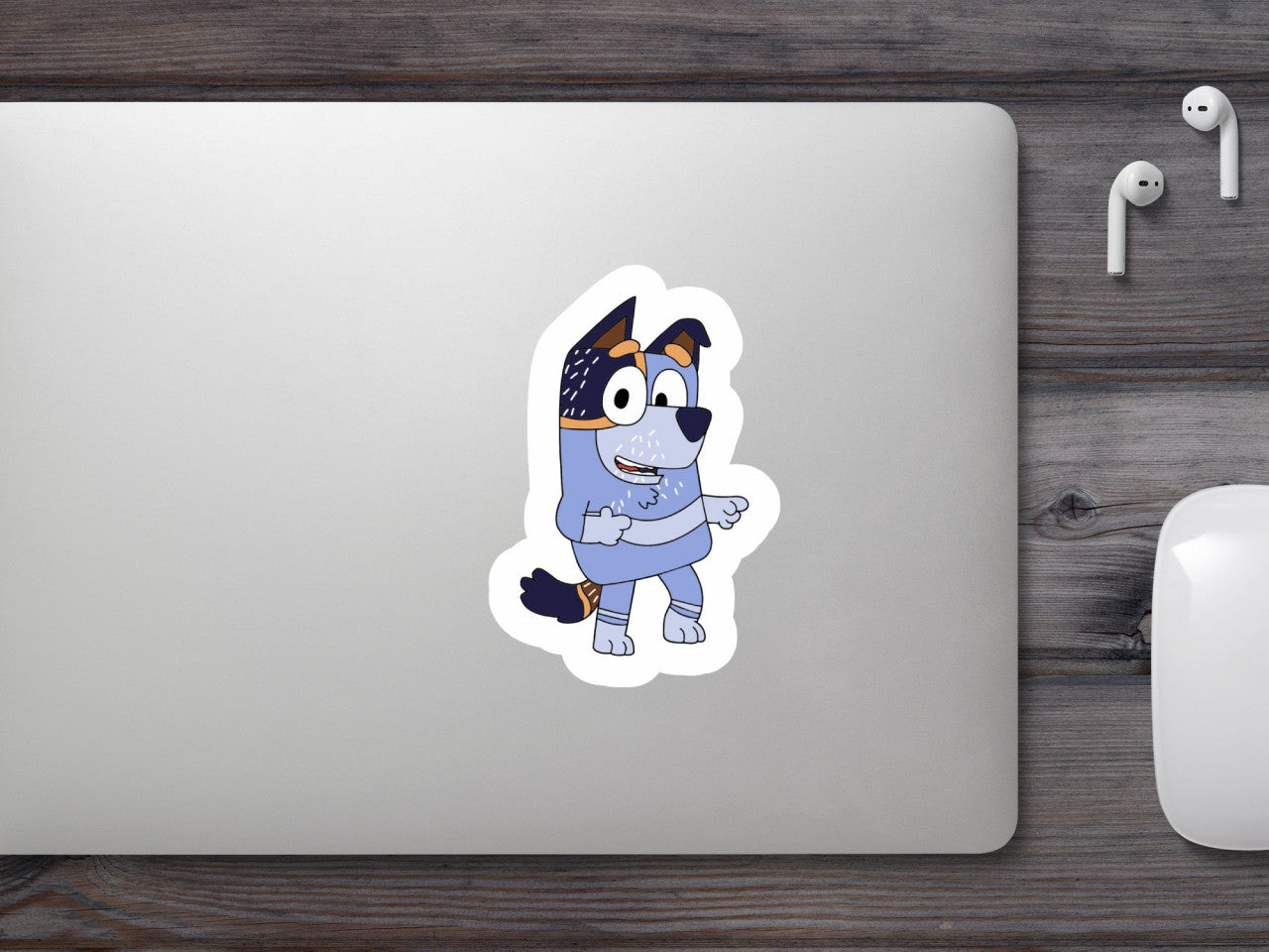 Set 5 bucati, Sticker decorativ, Stripe Heeler Bluey, Rezistent la apa, NO9763, 6 cm, Multicolor