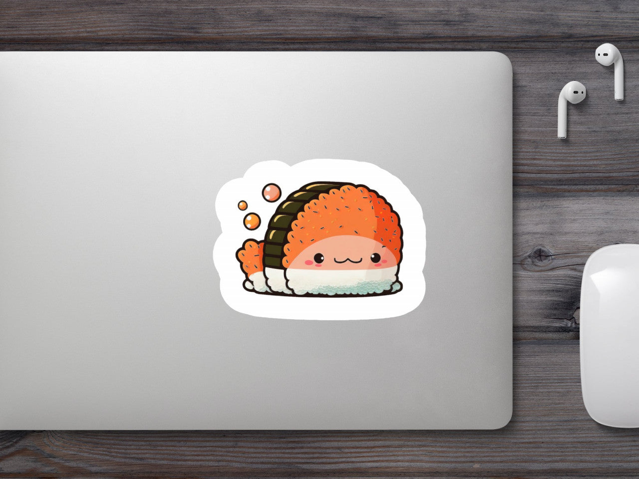 Set 5 bucati, Sticker decorativ, Sushi picant, Rezistent la apa, NO8429, 6 cm, Multicolor