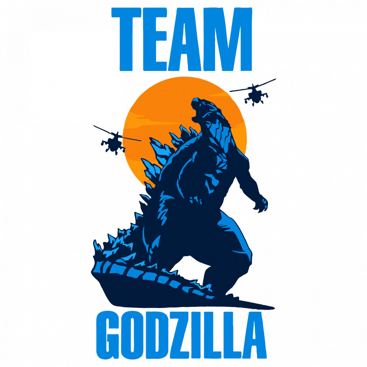 Set 5 bucati, Sticker decorativ, Team Godzilla, Rezistent la apa, NO8305, 6 cm, Multicolor