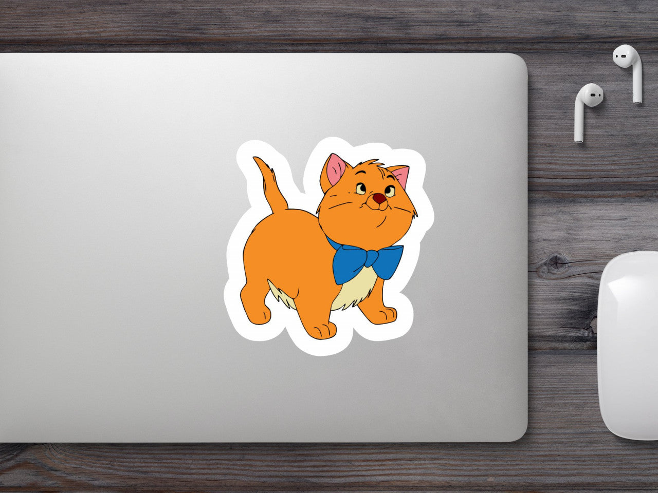 Set 5 bucati, Sticker decorativ, The Aristocats Toulouse, Rezistent la apa, NO8476, 6 cm, Multicolor