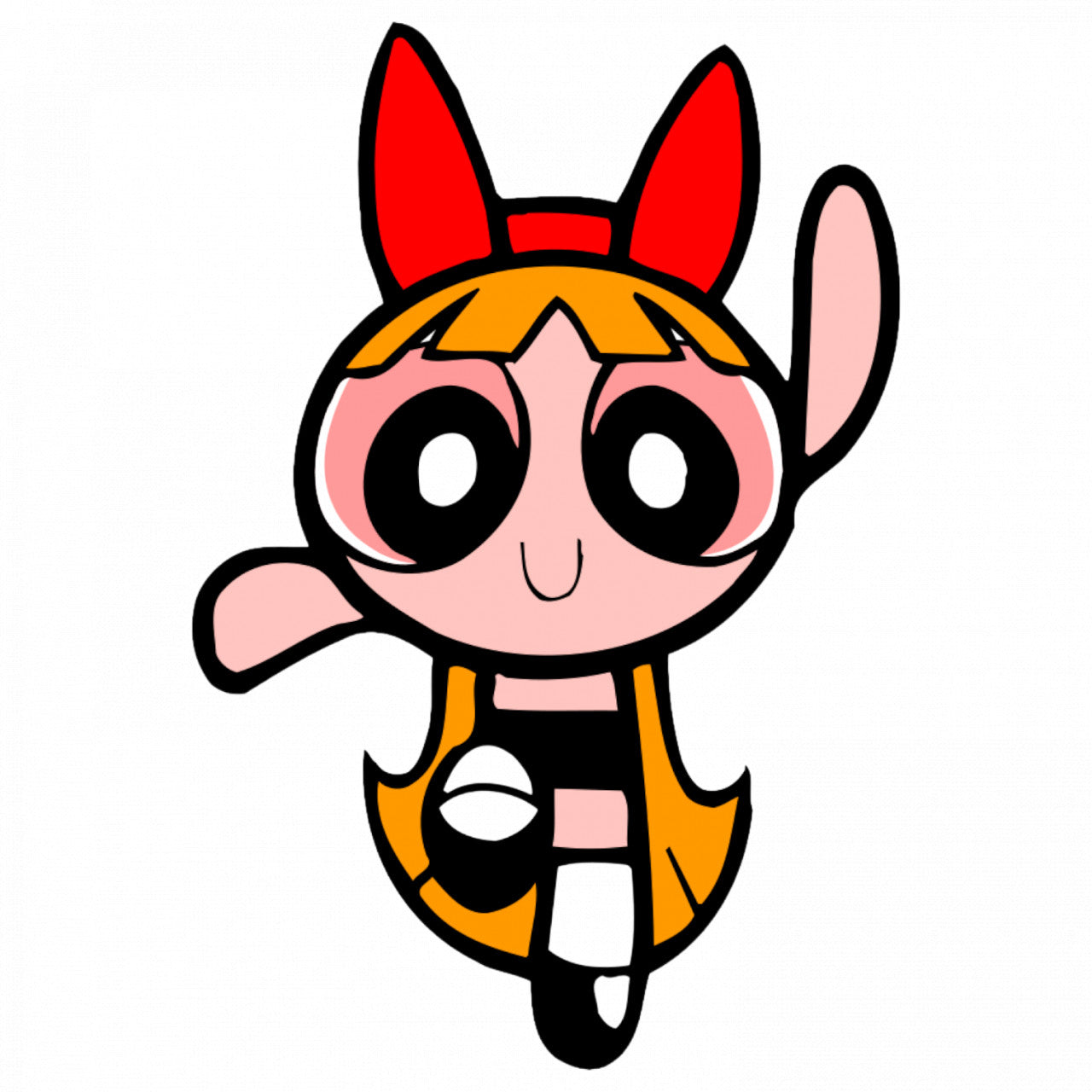 Set 5 bucati, Sticker decorativ, The Powerpuff Girls Blossom dansand, Rezistent la apa, NO10240, 6 cm, Multicolor