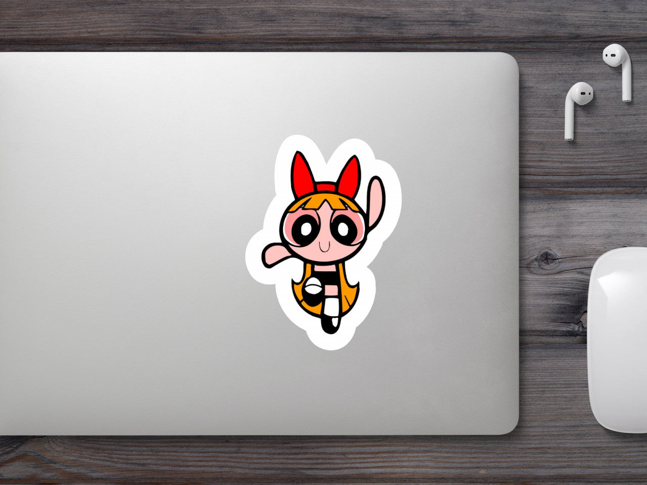 Set 5 bucati, Sticker decorativ, The Powerpuff Girls Blossom dansand, Rezistent la apa, NO10240, 6 cm, Multicolor