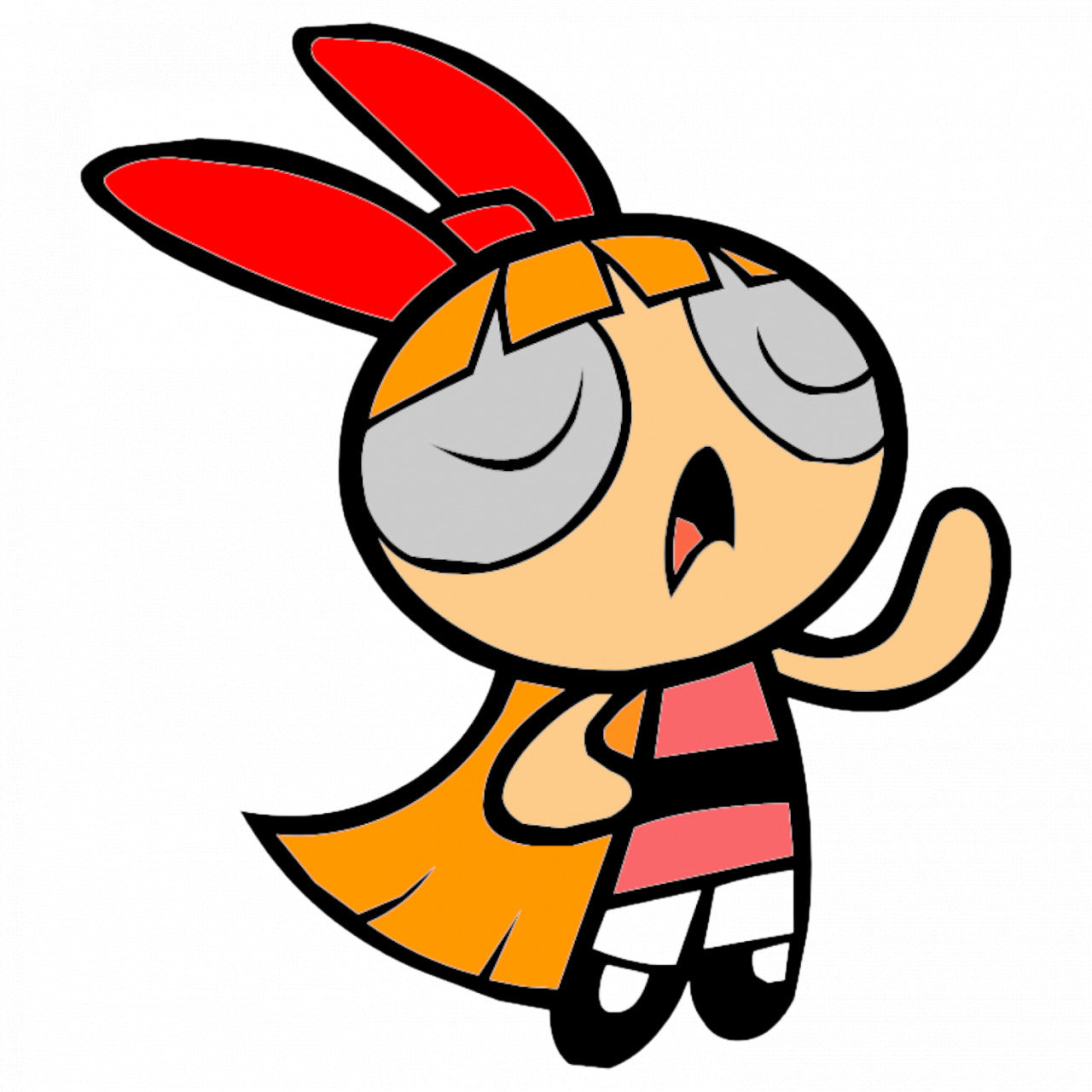 Set 5 bucati, Sticker decorativ, The Powerpuff Girls Blossom epuizata, Rezistent la apa, NO8480, 6 cm, Multicolor