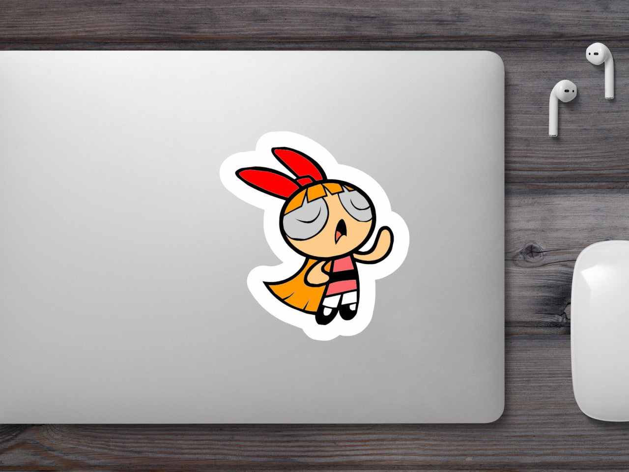 Set 5 bucati, Sticker decorativ, The Powerpuff Girls Blossom epuizata, Rezistent la apa, NO8480, 6 cm, Multicolor