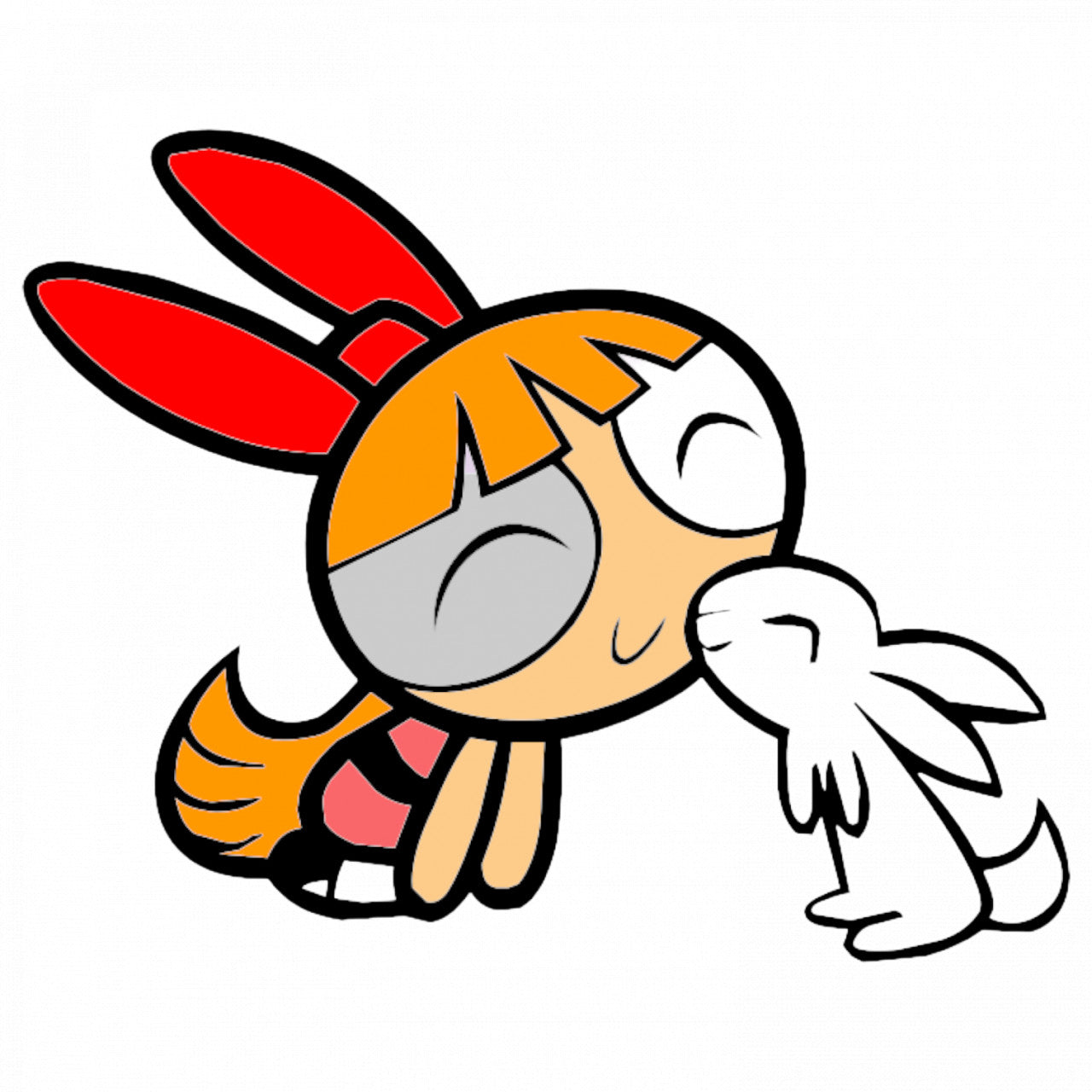 Set 5 bucati, Sticker decorativ, The Powerpuff Girls Blossom iubitoare, Rezistent la apa, NO8318, 6 cm, Multicolor