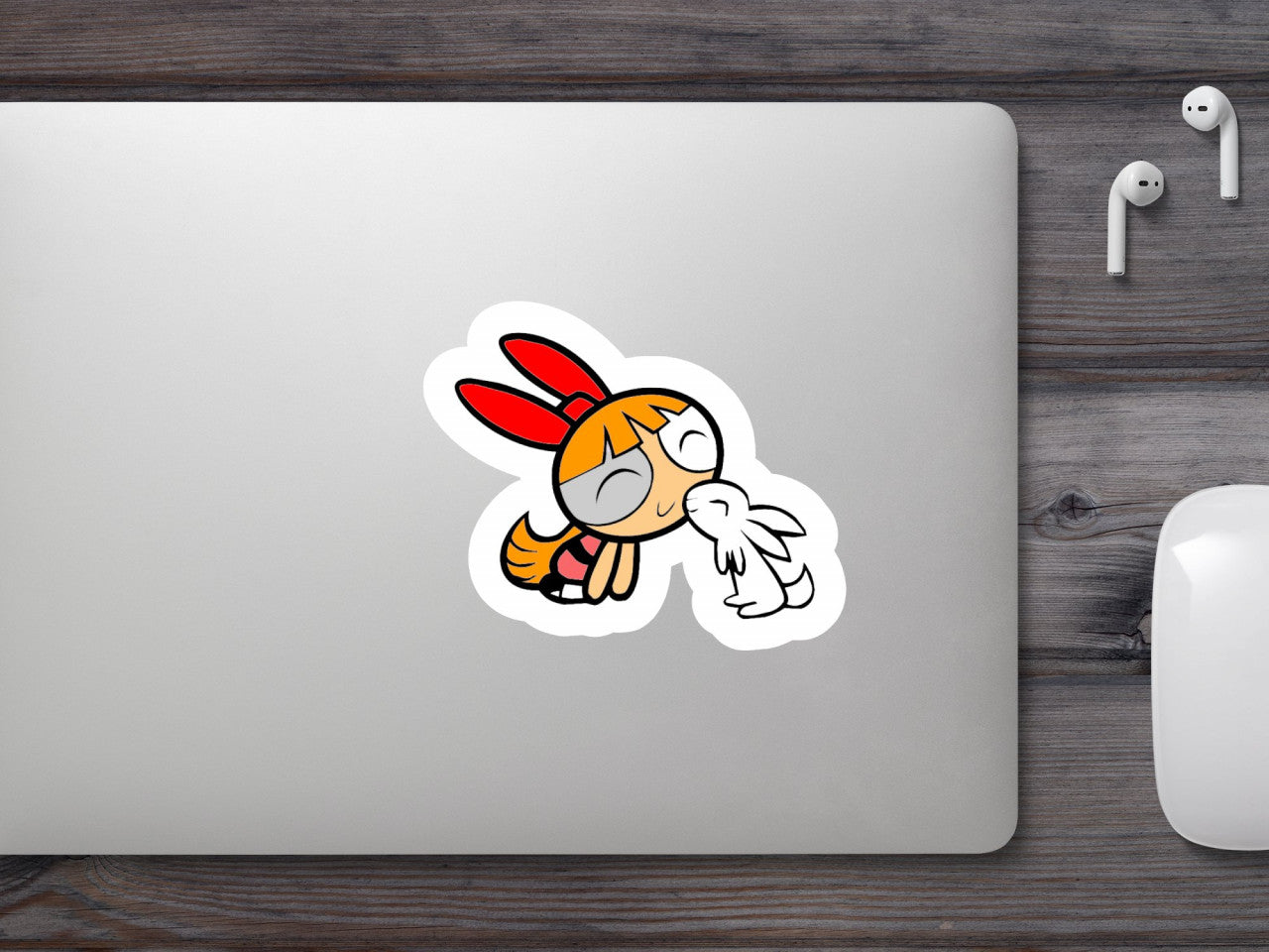 Set 5 bucati, Sticker decorativ, The Powerpuff Girls Blossom iubitoare, Rezistent la apa, NO8318, 6 cm, Multicolor