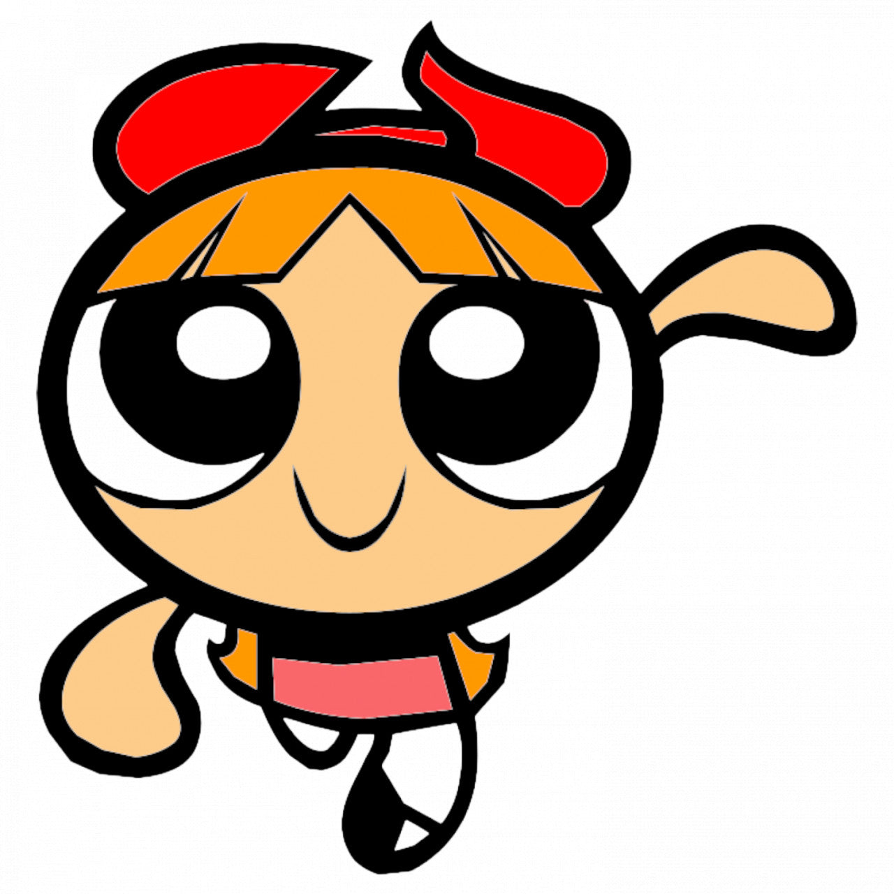 Set 5 bucati, Sticker decorativ, The Powerpuff Girls Blossom, Rezistent la apa, NO8484, 6 cm, Multicolor