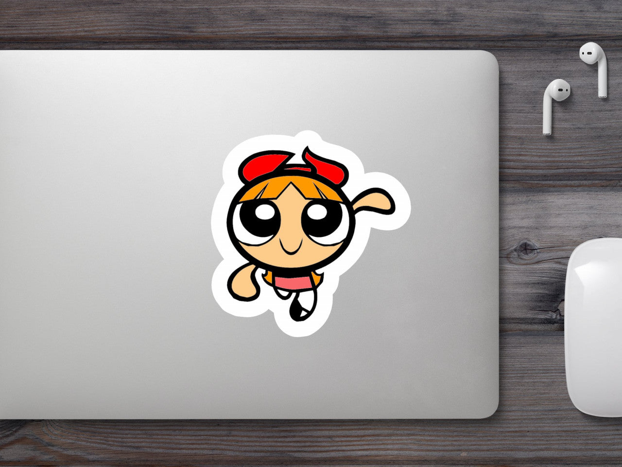 Set 5 bucati, Sticker decorativ, The Powerpuff Girls Blossom, Rezistent la apa, NO8484, 6 cm, Multicolor