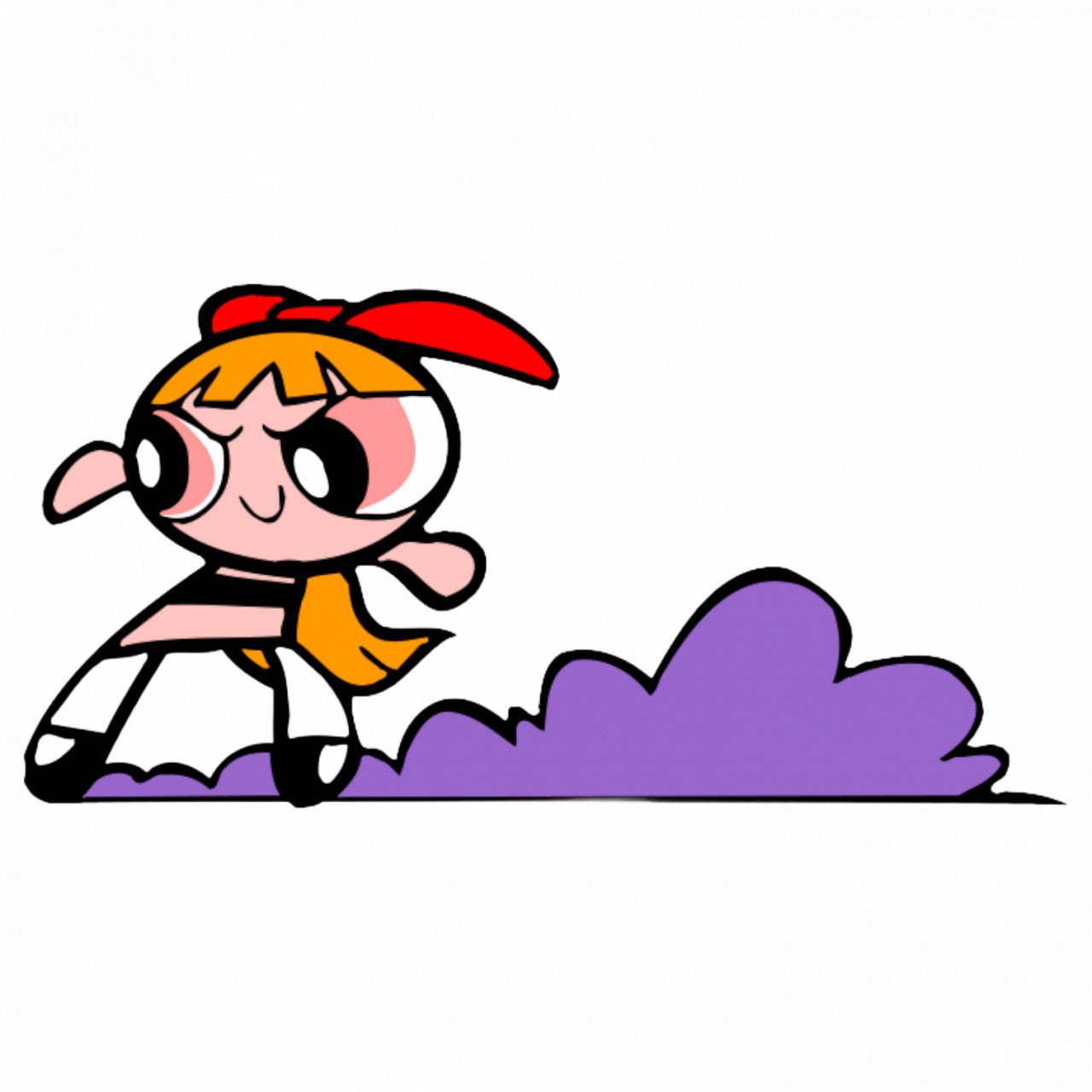 Set 5 bucati, Sticker decorativ, The Powerpuff Girls Blossom suparata, Rezistent la apa, NO7842, 6 cm, Multicolor