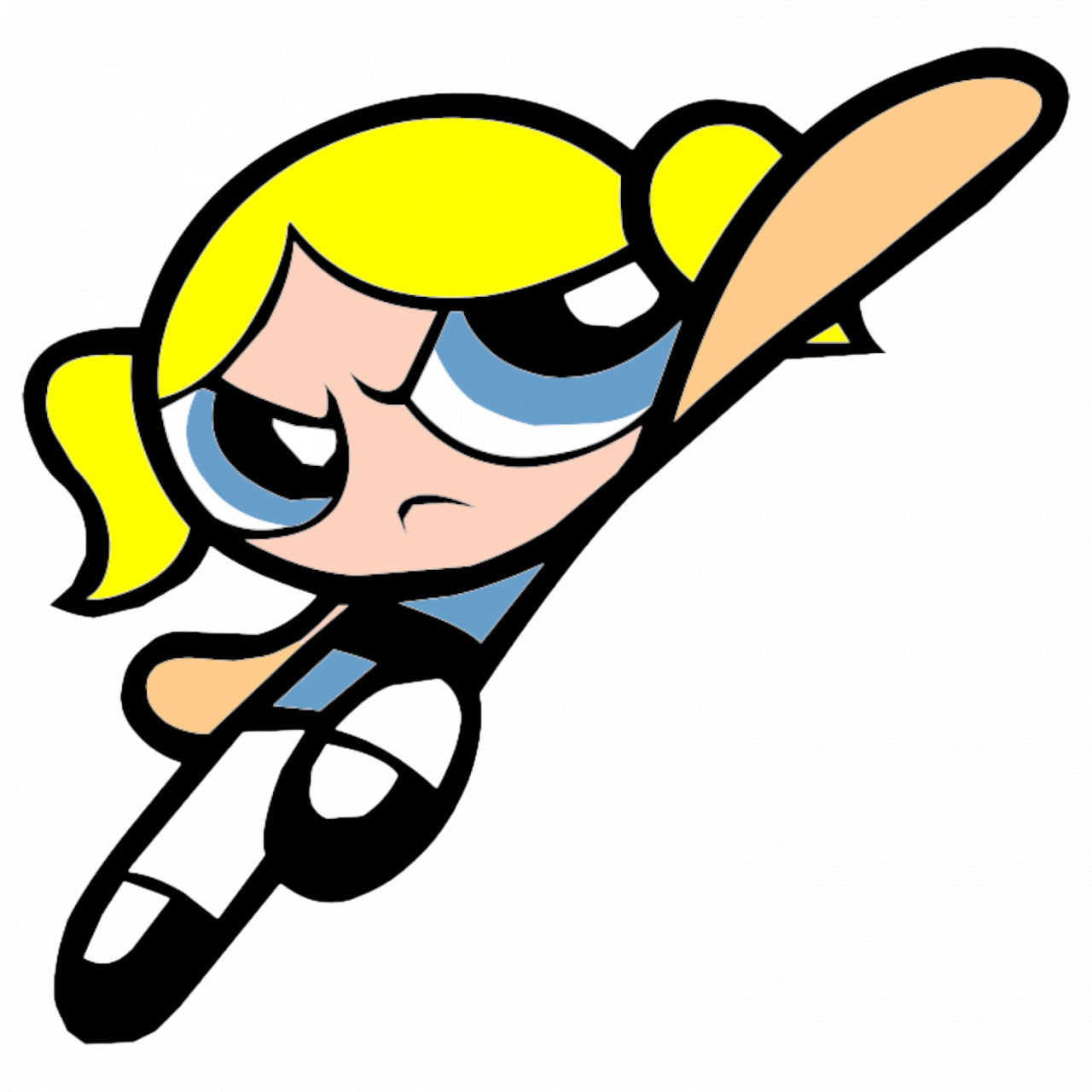 Set 5 bucati, Sticker decorativ, The Powerpuff Girls Bubbles, Rezistent la apa, NO8441, 6 cm, Multicolor