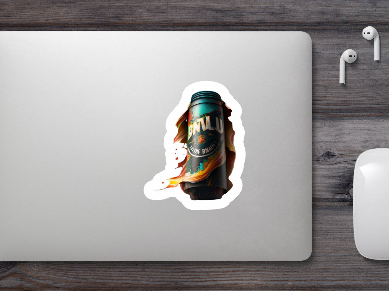 Set 5 bucati, Sticker decorativ, Tub de culoare pentru pictura, Rezistent la apa, NO8426, 6 cm, Multicolor