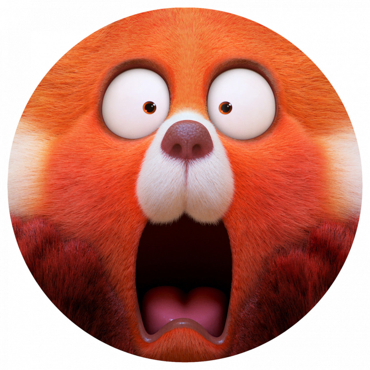 Set 5 bucati, Sticker decorativ, Turning Red Panda Mei speriat, Rezistent la apa, NO10235, 6 cm, Multicolor