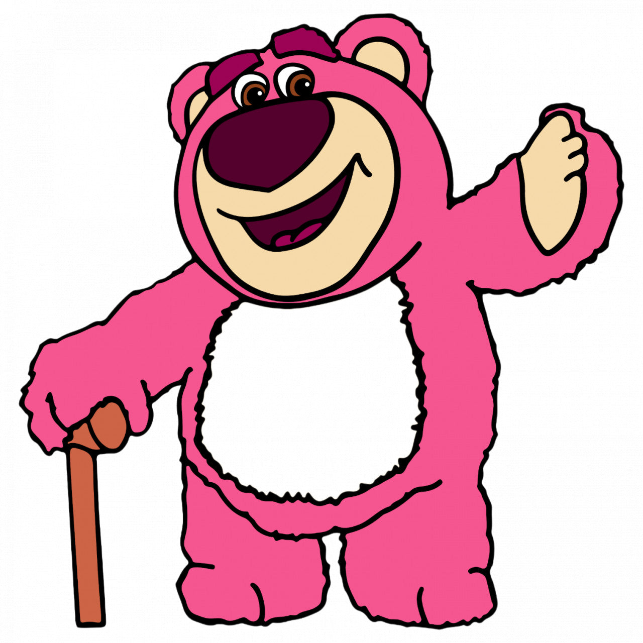 Set 5 bucati, Sticker decorativ, Ursul Lotso, Rezistent la apa, NO9181, 6 cm, Multicolor