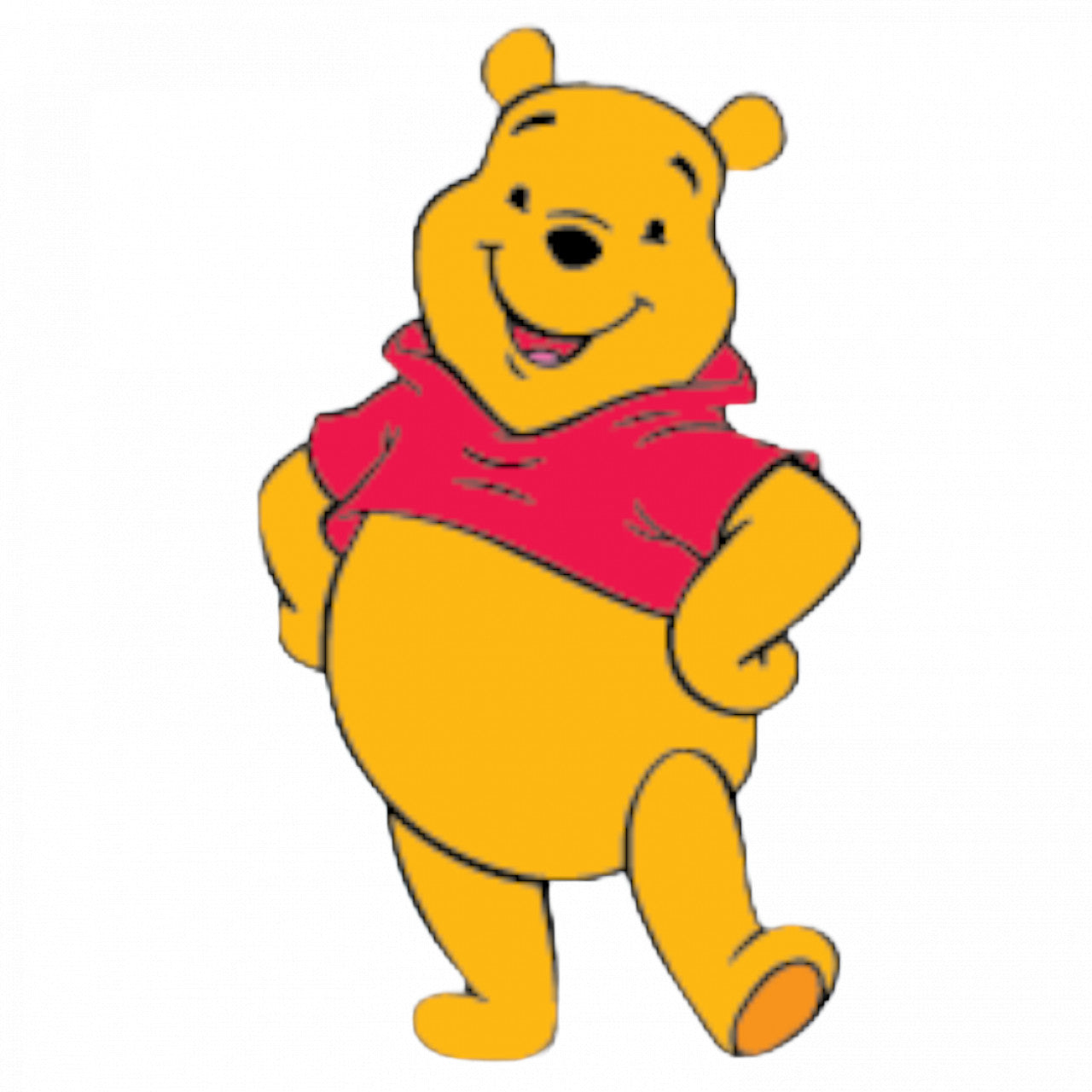 Set 5 bucati, Sticker decorativ, Winnie the pooh personaj Disney, Rezistent la apa, NO9335, 6 cm, Multicolor