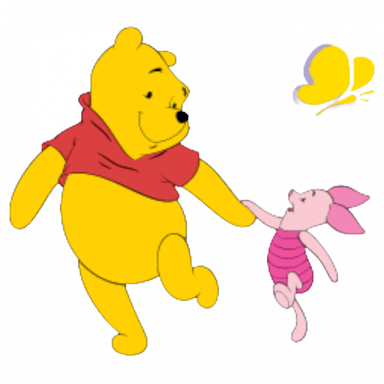 Set 5 bucati, Sticker decorativ, Winnie The Pooh si Piglet, Rezistent la apa, NO8322, 6 cm, Multicolor