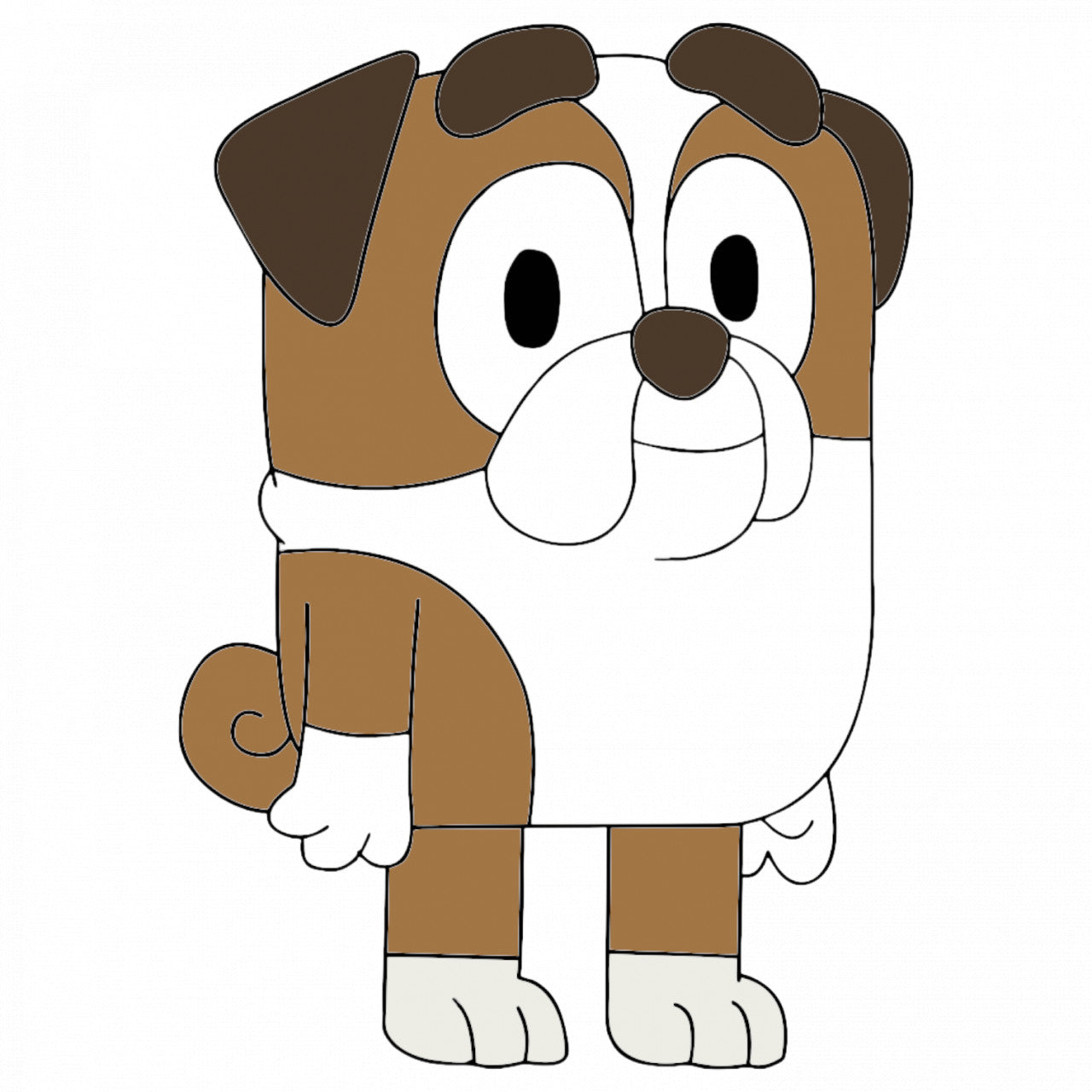 Set 5 bucati, Sticker decorativ, Winton Bluey, Rezistent la apa, NO8756, 6 cm, Multicolor